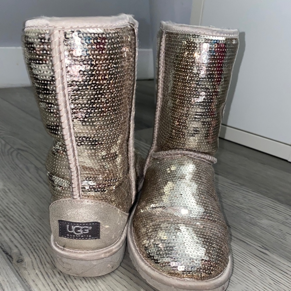 Barely Worn Gold Sequence UGGs